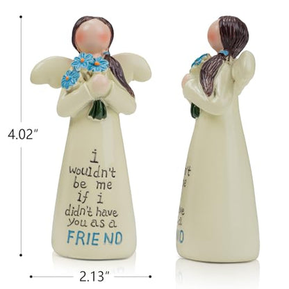 Angel Figurines, Friendship Gifts for Women -Resin Friend Figurines, Guardian Angel Statue, Best Friend Birthday Gifts for Women, Bestie Gift, Friends Hand-Painted Figure Memorial Gift - color: Friend Angel Figurine
