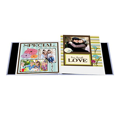 Pioneer 8 Inch by 8 Inch Postbound Frame Cover Memory Book, Heavenly Blue - color: Heavenly Blue, size: 8"x8"