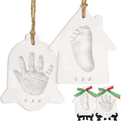 Baby Hand and Footprint Kit, Personalized Baby Christmas Ornament (Chime) - color: Chime