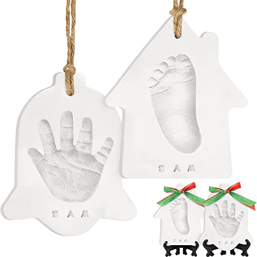 Baby Hand and Footprint Kit, Personalized Baby Christmas Ornament (Chime) - color: Chime