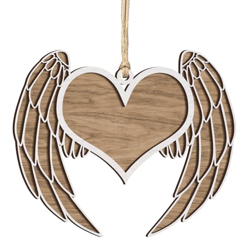 DIY Family Memorial Ornament with Angel Wings Pet Personalize Your Family's Name Or Message Lover Loss of Lover Ones Keepsake Christmas Tree Hanging Decor for Lover Friends Family - color: Diy Loss of Love Ones Wing Ornament