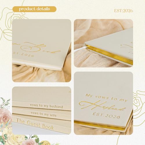LITIVY Wedding Guest Book and Vow Book 2026