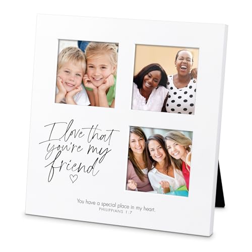 Lighthouse Christian Products Tabletop Collage Picture Frame Holds 2 x 2 Inch Photograph MDF Love That You're My Friend - style: Love That You're My Friend