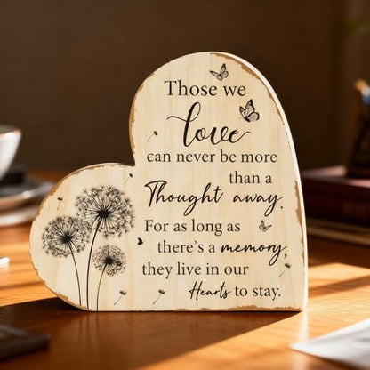 Yookeer Sympathy Gift Memorial Heart Present for Loss of Loved One Bereavement Gift Bereavement Sign Grieving Decorative Plaque for Loss of Deceased Father Mother Son Brother Condolence(Dandelion) - style: Dandelion