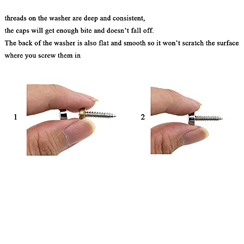 Hahiyo 10mm Diameter Mirror Screws Brushed Stainless Steel Solid Easy Install Brass Washer Decorative Caps Fasteners Nails Silver 20 Pairs for Bathroom Mirrors Panels Kitchen Ceiling Arts Crafts - size: 10mm-20sets-Silver