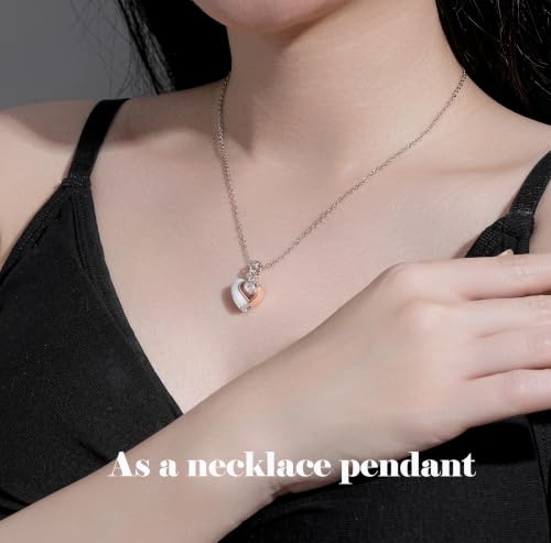S925 Sterling Silver Urn Charm for Ashes for Women fit Pandora Bracelet and Necklace Jewelry, Memorial Keepsake Gifts Jewelry - style: heart urn charm