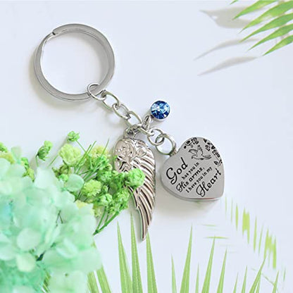 Heart Urn Necklace for Ashes Cremation Jewelry Urn Keychain for Ashes with Birthstone Cremation Keychain - color: March
