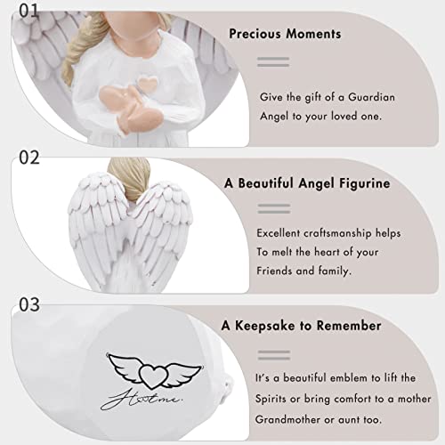 Remembrance Angel Figurine, Guardian Angel Figurine | Sculpted Hand Painted Figure with Sympathy Card - A Gift to Show Love Sympathy Gratitude Bereavement Friendship or Prayer - color: Remembrance Angel