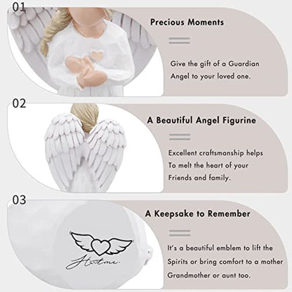 Remembrance Angel Figurine, Guardian Angel Figurine | Sculpted Hand Painted Figure with Sympathy Card - A Gift to Show Love Sympathy Gratitude Bereavement Friendship or Prayer - color: Remembrance Angel
