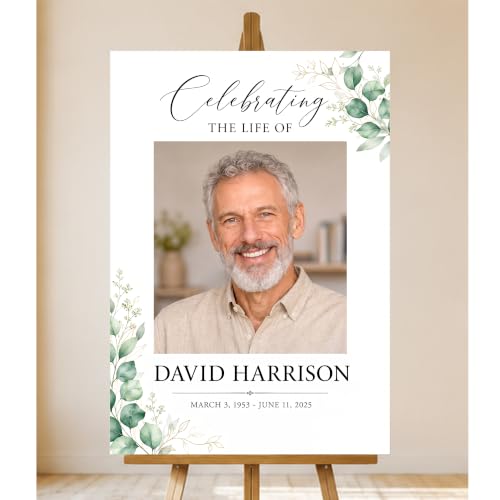 Personalized Funeral Celebration Of Life Welcome Sign #5 - color: Style 5