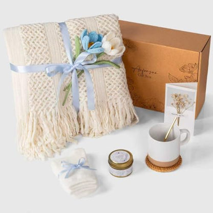 Gift Baskets for Women, Birthday Gifts for Women, Self Care Gift Baskets Care Package, Thank You, Get Well, Sympathy Inspirational Friendship Gifts for Mom, Grandma, Sister,Friends, Girls - color: Bule