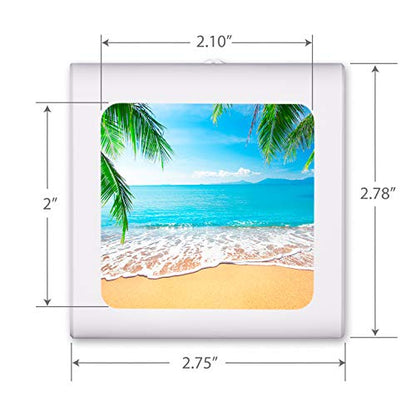 Plug in Dimmable LED Night Light with Dusk to Dawn Auto Sensor, Adjustable Brightness, Warm Light, Auto On-Off Nightlight for Bathroom, Hallway, Nursery, Bedrooms - View from the Sand on Beach - color: View from the Sand on Beach
