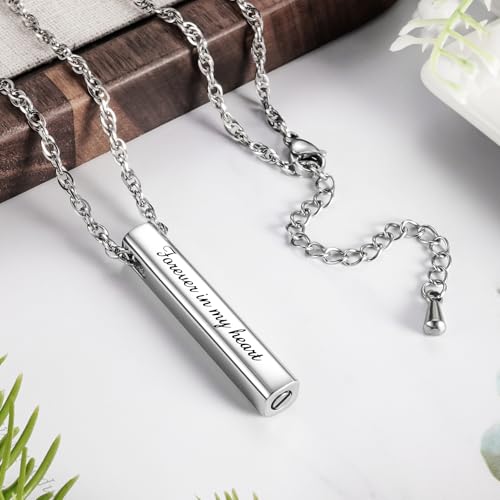 Dletay Cylinder Cremation Urn Necklace for Ashes Cremation Necklace