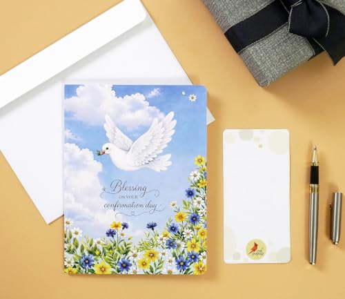 CUTPOPUP Confirmation Cards, Confirmation Greeting Cards, Religious Confirmation Cards for Boys, Girls, Grandson, Granddaughter (Blue) US8-SD294.2US - color: Blue Confirmation