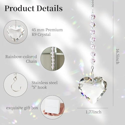 Hegelda Purple Birthday Gifts for Women Friendship Crystals Suncacther | Christmas Stocking Stuffer Mothers Day Gifts for Friends Coworkers Her Wife Mom Daughter Sister Aunt - color: Light Purple