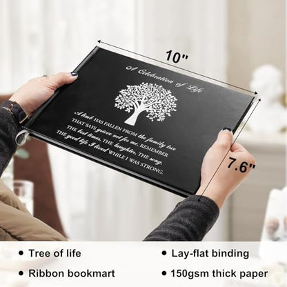 SOITIS Funeral Guest Book Memorial Guest Book for Funeral Tree of Life 80 Pages Funeral Sign-in Book - A Celebration of Life - style: Tree of Life