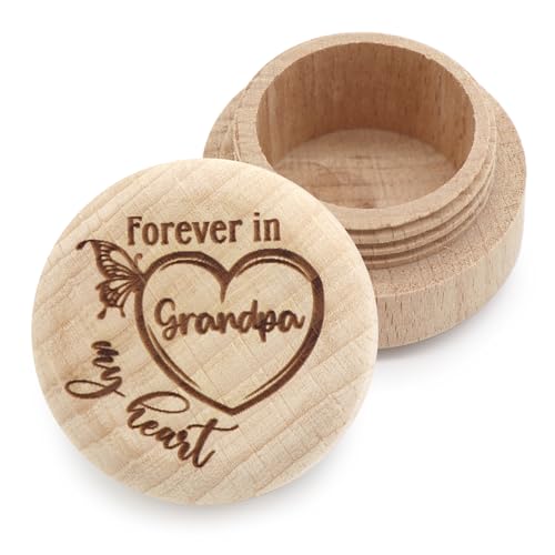 Custom lock of hair keepsake Box,Personalized Memorial Gift For Loss In Memory of Loved One,Remembrance，Sympathy, Bereavement Gift Mum Dad (heart grandpa)