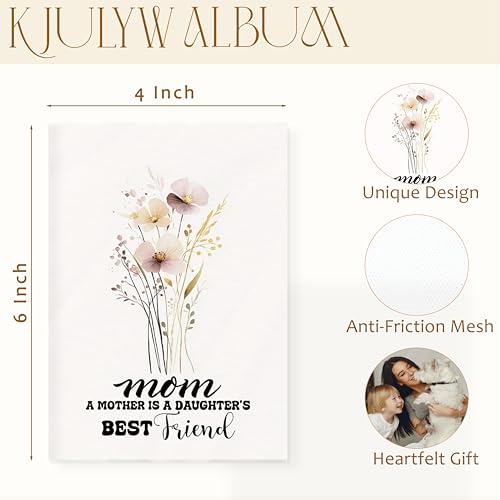 Mom Daughter Photo Album 4x6, Mother's Day Birthday Gifts for Mom from Daughter, a Mother Is a Daughter's Best Friend Small Memory Photo Album Book for 18 Pockets Hold 36 Pictures - color: Mom 04