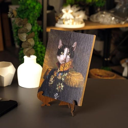 Custom Cat Memorial Wooden Photo Plaque - Personalized Pet Gift - color: Cat Design