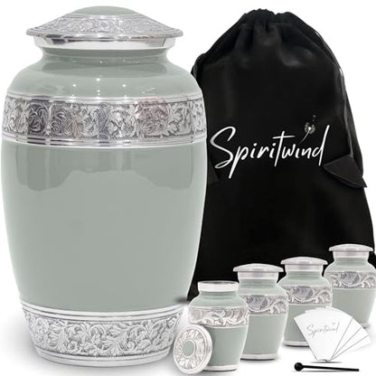 Stunning Cremation Urns for Human Ashes - Olive Rest Color (Set of 5) - size: 5 Piece Set