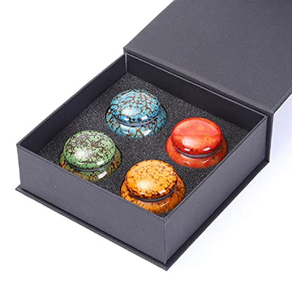 Handicrafted Mini Keepsake Urn - Ceramic, Holds 1.2 Cubic Inches (4 pcs) - color: 4 Pcs