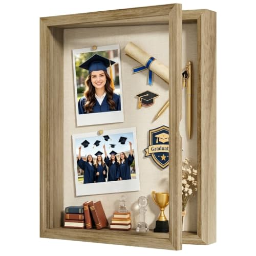 Love-KANKEI Deep Large Shadow Box 13x16.5,Solid Wood Frame,Carbonized Black - color: Carbonized Black, size: 13 x 16.5