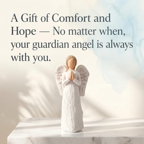 Guardian Angel Figurine, Remembrance Angel Collectible Figurine | Prayer Angel - Encouragement Present, A Gift to Comfort and Encourage Hope and Healing - color: Guardian Angel - White