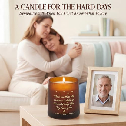 Sympathy Gifts for Loss of Loved One - Scented Candle 10 oz | Memorial Gifts for Loss of Mother Dad, Breavement Grief Gifts, Vanilla Lavender Long Lasting Burn Candle, Ready To Gift