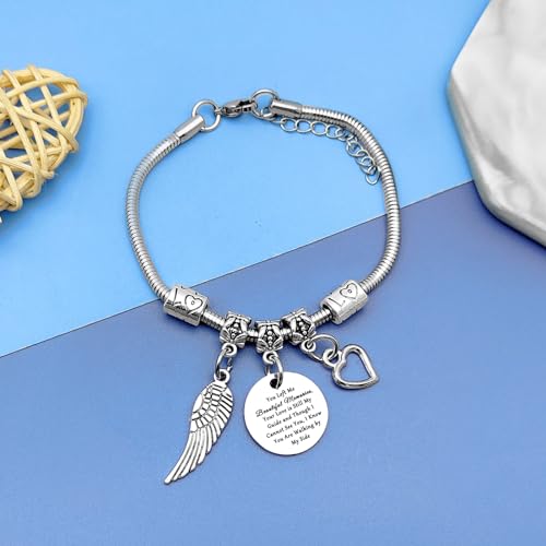 DlaeKua Memorial Gifts for Women Loss Loved Ones Bracelet Remembrance Gifts for Husband Boyfriend Memorial Gift for Loss of Mom Dad Sister Brother Memory Gift for Women