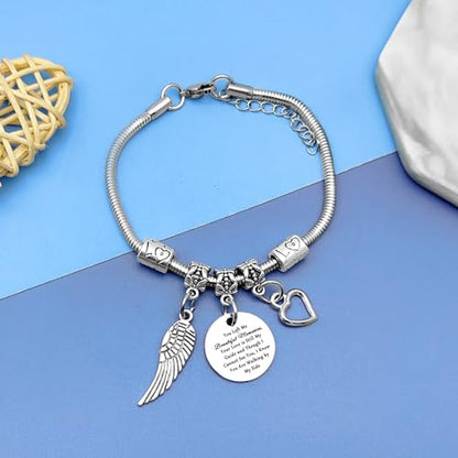 DlaeKua Memorial Gifts for Women Loss Loved Ones Bracelet Remembrance Gifts for Husband Boyfriend Memorial Gift for Loss of Mom Dad Sister Brother Memory Gift for Women