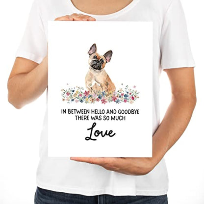 Andaz Press Jumbo Pet Sympathy Card with Envelope, Sorry For Your Loss Card, French Bulldog, Loss Of Pets Dog Grief Bereavement Card with Big Blank Space to Send to Friends, Family, 8.5" x 11", 1-Pack - color: French Bulldog