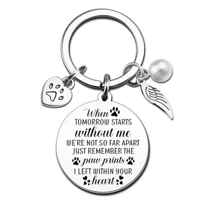 Pet Memorial Gifts for Dog Memorial Gifts for Loss of Dog Sympathy Gift | In Memory of Dog Remembrance Gift Paw Print Keychain Dog Loss Keychain Pet Loss Gifts with Pet Memorial