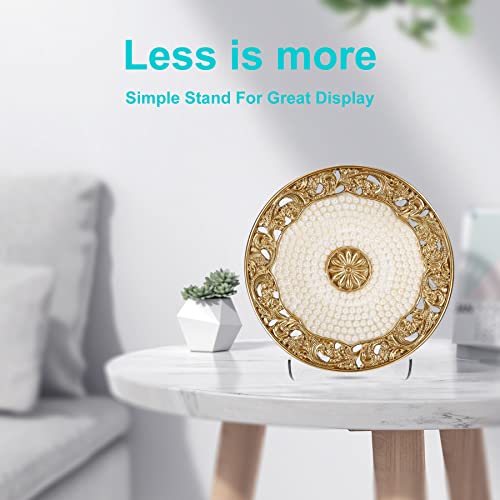 Boloyo Flat Back Acrylic Plate Display Stand , 4.5 Inch 2PC Clear Acrylic Display Holder Easel Base for Home Office Kitchen School Art Display - color: Flat Back, size: 4.5 inch(2PC)