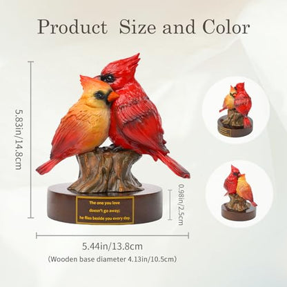 Tian Zhun Cardinal Memorial Gifts Sympathy Gifts for Loss of Loved One Husband Wife Bereavement Gift Cardinal Figurine Statue