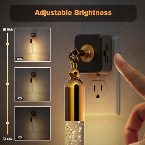 JandCase Night Lights Plug into Wall, 3000K Soft Light LED NightLights - color: Long Bubble-3000K, size: 2 Pack