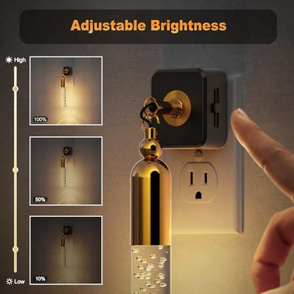 JandCase Night Lights Plug into Wall, 3000K Soft Light LED NightLights - color: Long Bubble-3000K, size: 2 Pack