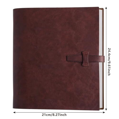 Leather Photo Album for 4x6 Pictures Photo Book With 30 Writing Paper for Family Wedding Anniversary Baby Vacation Picture Album (Brown) - color: Brown