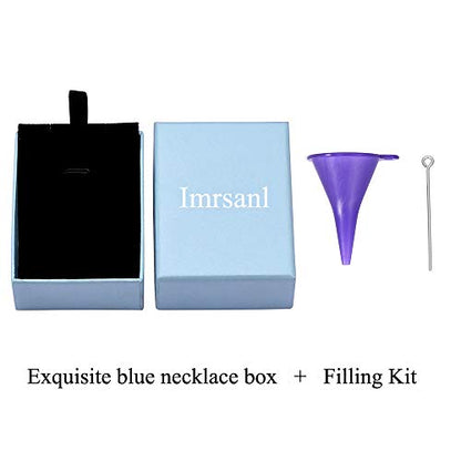 Imrsanl Cremation Jewelry for Ashes Pendant Urn Necklace Cylinder with Glass Vial Keepsake Ashes Memorial Jewelry - color: Customize