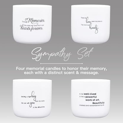 Sympathy Candle for Loss - Sending a Tight Hug Memorial Gift - Lime Basil Mandarin - 40H Soy Wax Remembrance, Bereavement, Grief & Condolence Keepsake