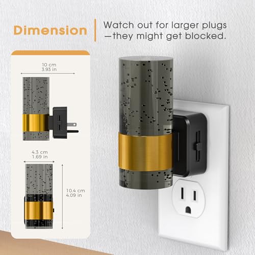 Night Light, Dimmable Night Lights Plug into Wall | LED Night Light, 0-100 LM Adjustable Brightness, 3000K Automatic Plug in Night Lights, Dusk to Dawn Sensor, Bathroom Hallway - color: Black, size: 1 Pack