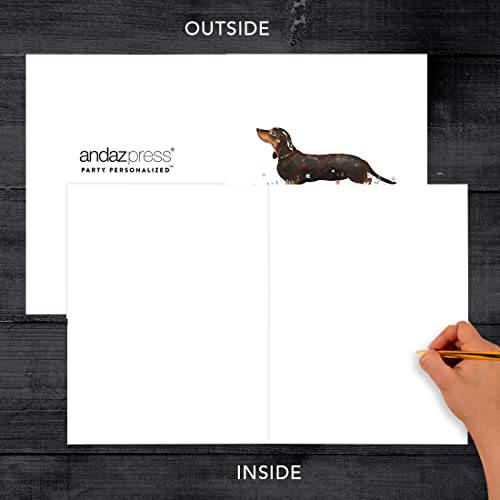 Andaz Press Jumbo Pet Sympathy Card with Envelope, Sorry For Your Loss Card, Dachshund, Loss Of Pets, Dog Grief Bereavement Card with Big Blank Space to Send to Friends, Family, 8.5" x 11", 1-Pack - color: Dachshund