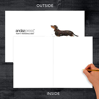 Andaz Press Jumbo Pet Sympathy Card with Envelope, Sorry For Your Loss Card, Dachshund, Loss Of Pets, Dog Grief Bereavement Card with Big Blank Space to Send to Friends, Family, 8.5" x 11", 1-Pack - color: Dachshund