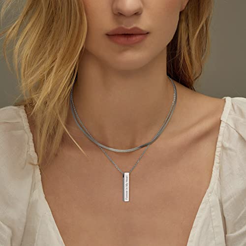 GOLDCHIC JEWELRY Urn Necklaces for Ashes, Stainless Steel Pet/Cross/Birthstone/Tree of Life Personalized Keepsake Memorial Jewelry for Women - color: Cube - 316L Stainless Steel, style: Personalized Engraving