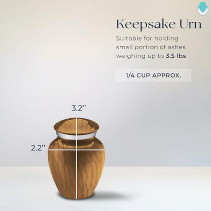 Keepsake Embrace Custom Engraved Butterflies Cremation Urn (Pearl Gold) - color: Pearl Gold