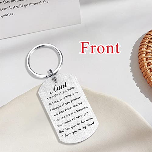 Alotozo Memorial Gifts - Sympathy Keychain for Loss of Loved One - color: Aunt Memorial Gifts