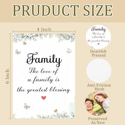 Family Photo Album Holds 36 4x6 Photos, the Love of a Family Is the Greatest Blessing Small Photo Album Memory Keepsake Gift for Families Graduation Travel Vacation - color: Family