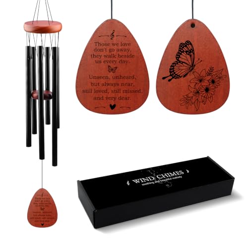 Memorial Wind Chimes - Sympathy Gifts for Loss of Loved One Mother Dad | Bereavement Remembrance Funeral Condolence Gift, in Memory of Loved One Gifts, Sympathy Wind Chimes 25.5'' Outdoor Decor