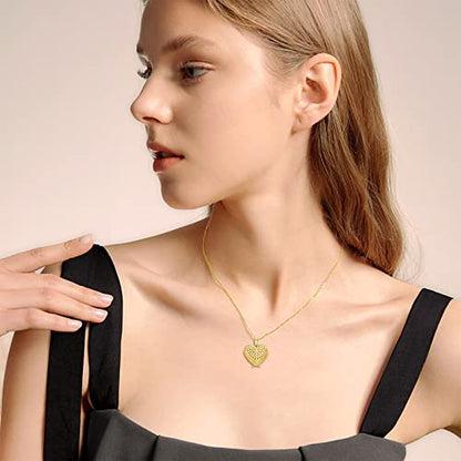 SOULMEET Angel Wing Heart Locket Necklace that Holds Picture Photo Locket Pendant You are My Angel Sterling Silver/Gold - style: B1-Gold plated angel wing locket only
