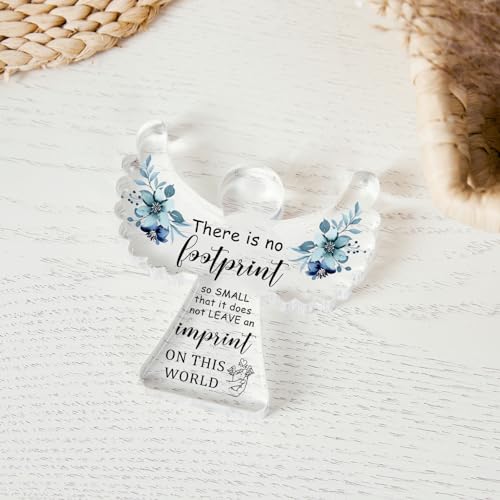 Sympathy Gifts, Miscarriage Gifts for Mothers, Remembrance Gift, Remember Me Grieving Present, Baby Footprint Memorial Angel Acrylic Decor, Funeral in Memory of Loss of Baby, Infant Loss Sympathy Gift - style: 032