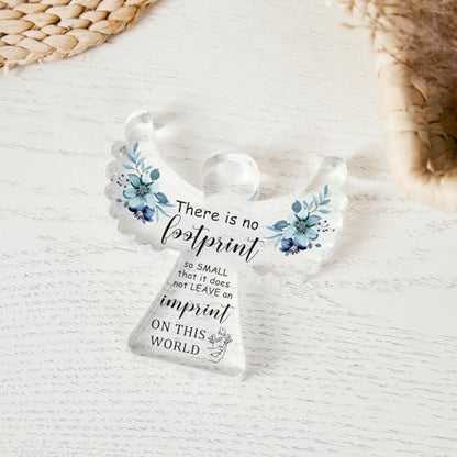 Sympathy Gifts, Miscarriage Gifts for Mothers, Remembrance Gift, Remember Me Grieving Present, Baby Footprint Memorial Angel Acrylic Decor, Funeral in Memory of Loss of Baby, Infant Loss Sympathy Gift - style: 032